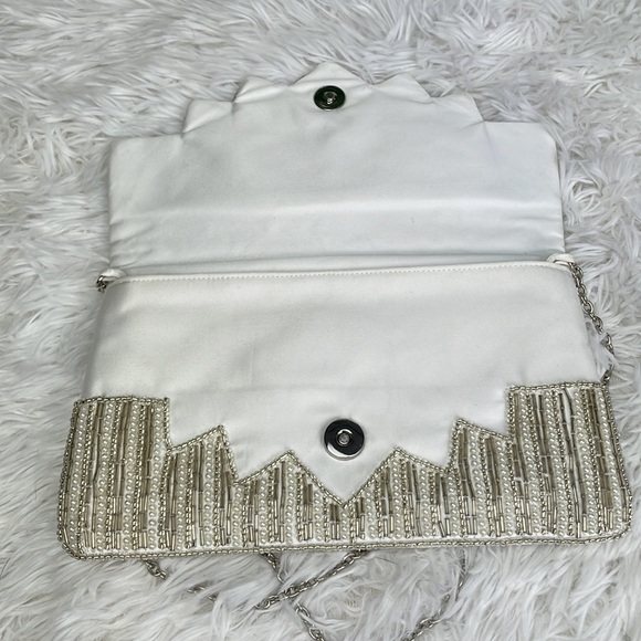 INC International Concepts ~ Beaded Chain Link Shoulder Strap Bag/Clutch - NW/OT - Picture 6 of 8